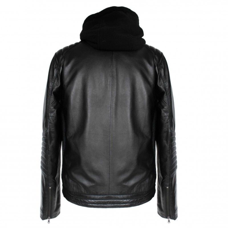 Zerimar Shoes Chaqueta De Piel Con Capucha Removible BANDO