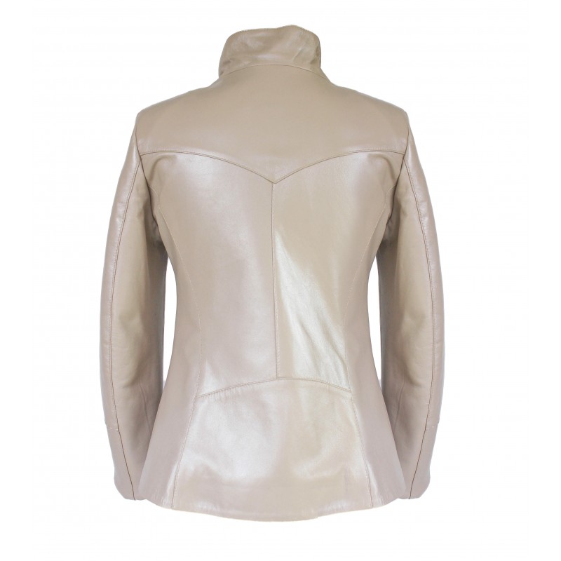 Zerimar Shoes Chaqueta De Piel Con Cremallera Diagonal FOSTE