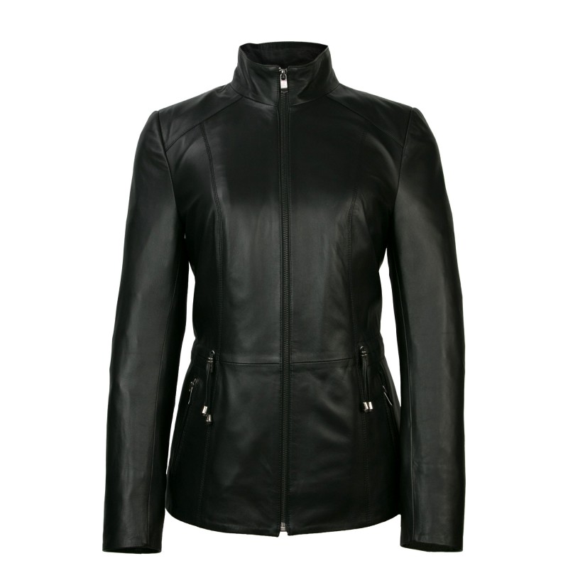 zerimar shoes Chaqueta de piel con cremallera modelo KINLEY