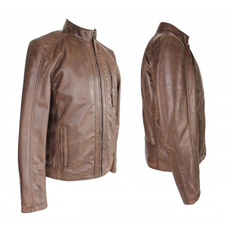 Zerimar Shoes Chaqueta De Piel Con Cremallera ROCHA