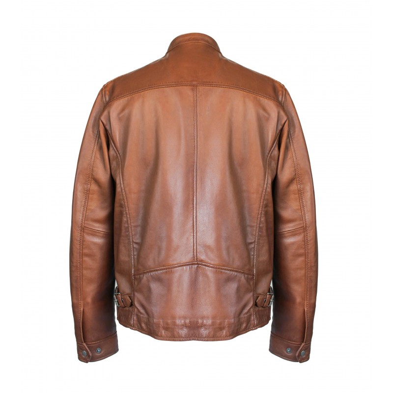 Zerimar Shoes Chaqueta De Piel Con Detalle Blanco CORDOBA