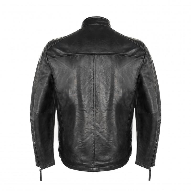 Zerimar Shoes Chaqueta De Piel Con Detalle Relieve Modelo NAVAR