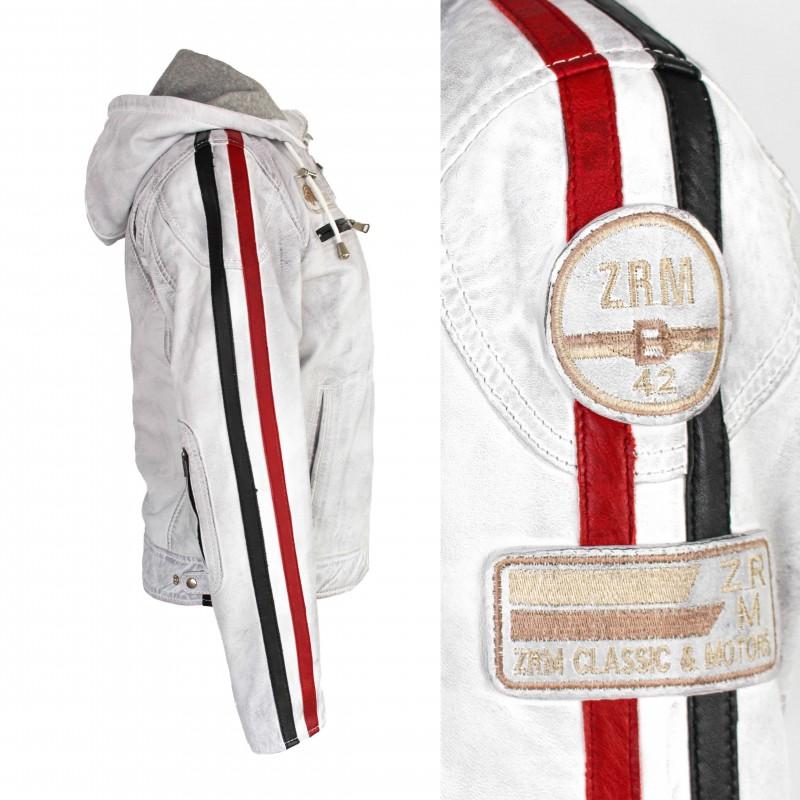 Zerimar Shoes Chaqueta De Piel Con Parches Y Capucha Desmontable BOLLWOM