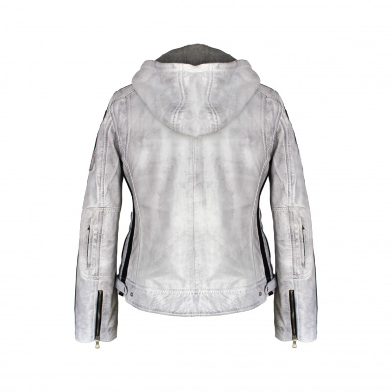 Zerimar Shoes Chaqueta De Piel Con Parches Y Capucha Desmontable BOLLWOM