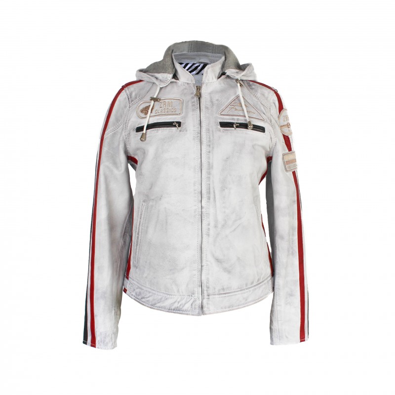 zerimar shoes Chaqueta de piel con parches y capucha desmontable BOLLWOM zerimar shoes Chaqueta de piel con parches y capucha desmontable BOLLWOM