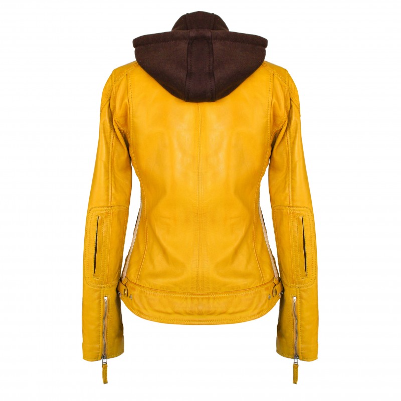 Zerimar Shoes Chaqueta De Piel Con Parches Y Capucha Removible BALLWO