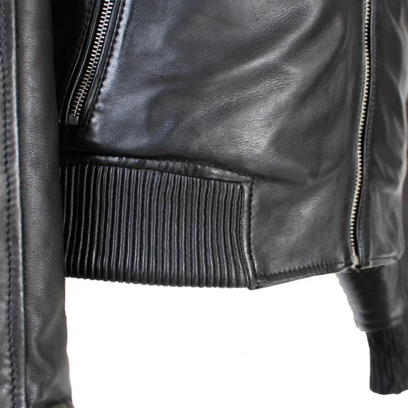 Zerimar Shoes Chaqueta De Piel Estilo Bomber Modelo ANTIPO