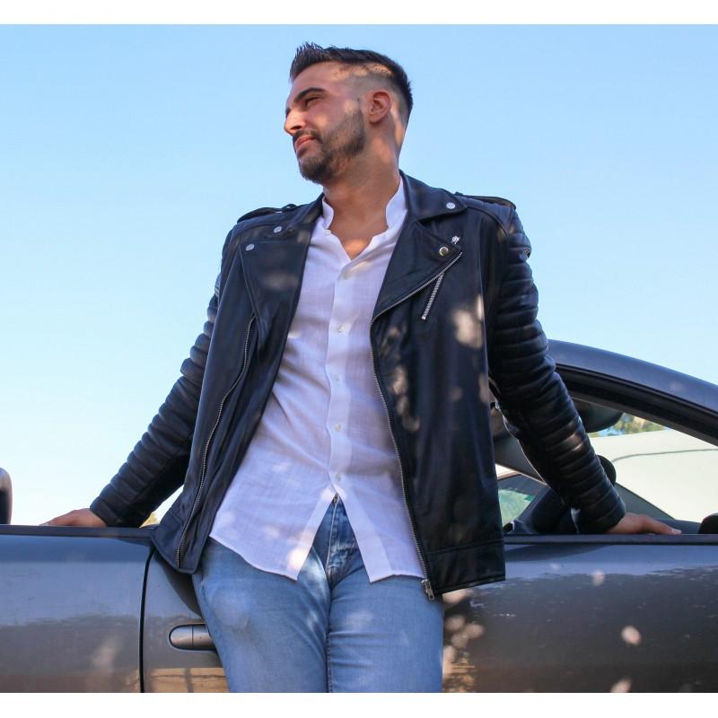 Zerimar Shoes Chaqueta Heavy De Cuero Con Cremallera CAPSULA