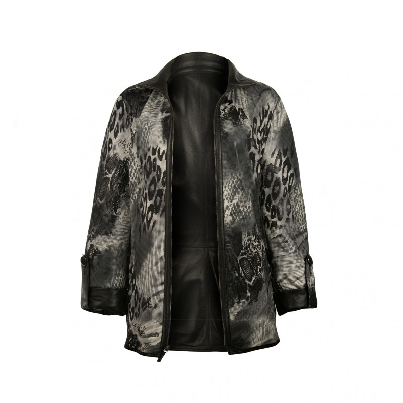 Zerimar Shoes Chaqueta Reversible De Cuero Con Cierre De Cremallera EBRU