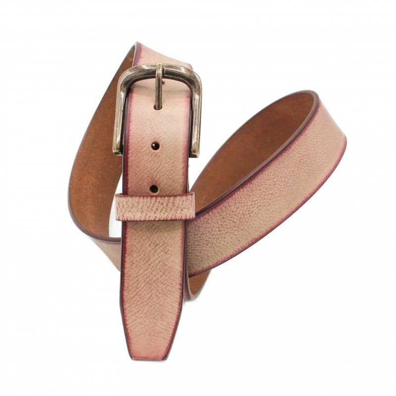 Zerimar Shoes Cinturón De Piel Con Degradado 39 Mm Modelo NATURAL