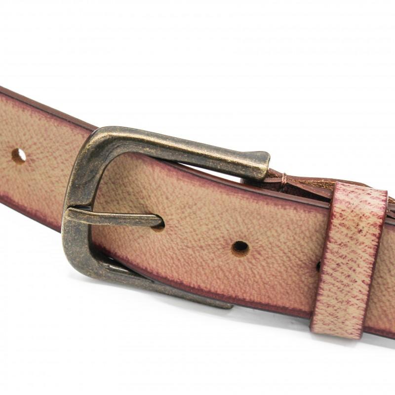 Zerimar Shoes Cinturón De Piel Con Degradado 39 Mm Modelo NATURAL