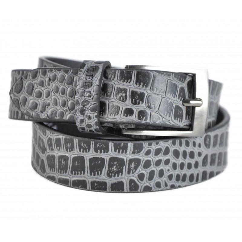Zerimar Shoes Cinturon De Piel Grabado Modelo CRYSIS