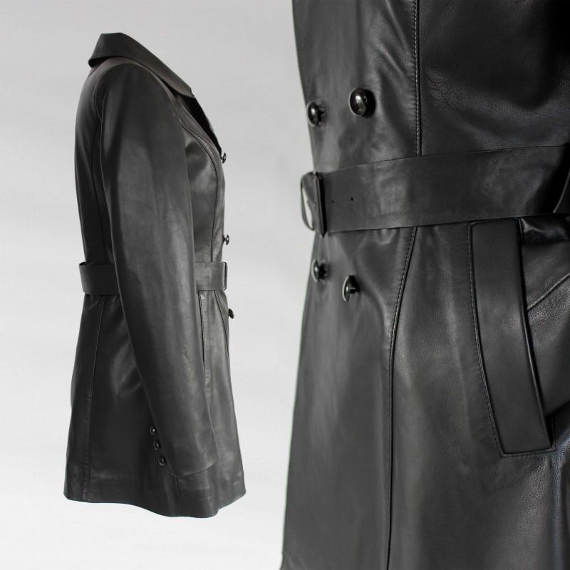 Zerimar Shoes Gabardina Corta Con Botones Modelo MESSHO