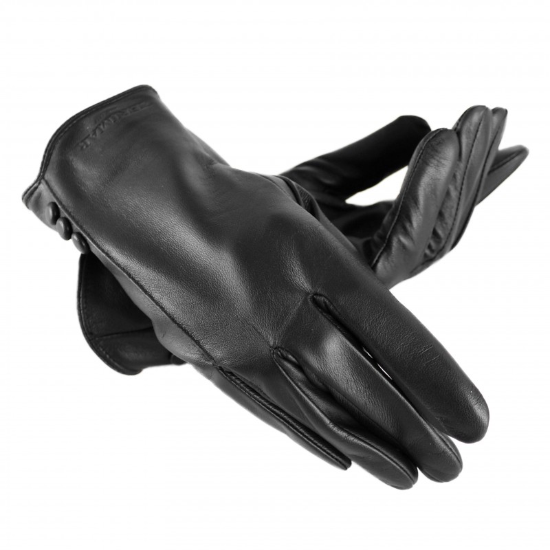 Zerimar Shoes Guantes De Piel Para Mujer Modelo BLACSHE