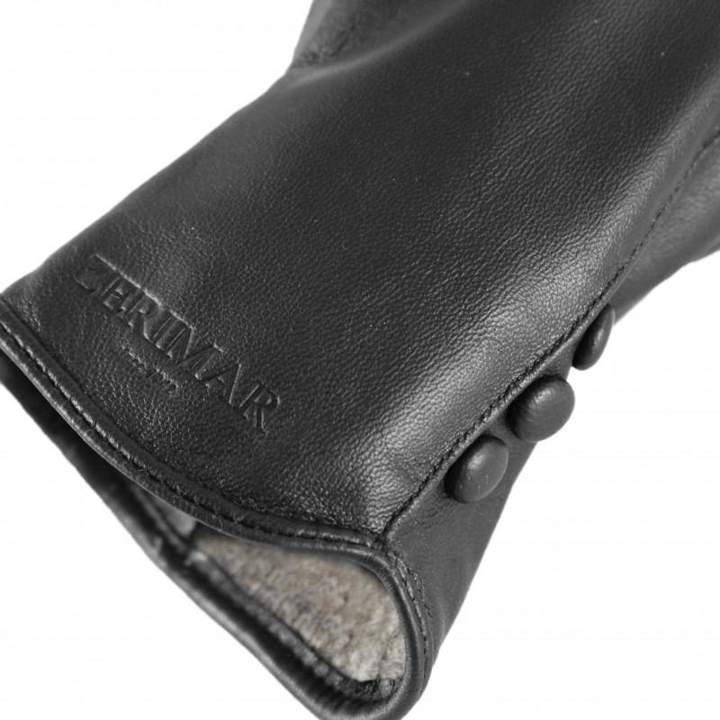 Zerimar Shoes Guantes De Piel Para Mujer Modelo BLACSHE