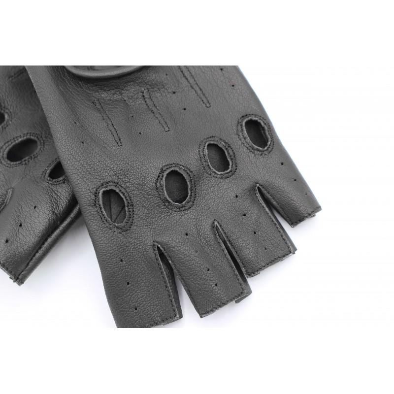 Zerimar Shoes Guantes De Piel Sin Dedos Para Conductores Cortos