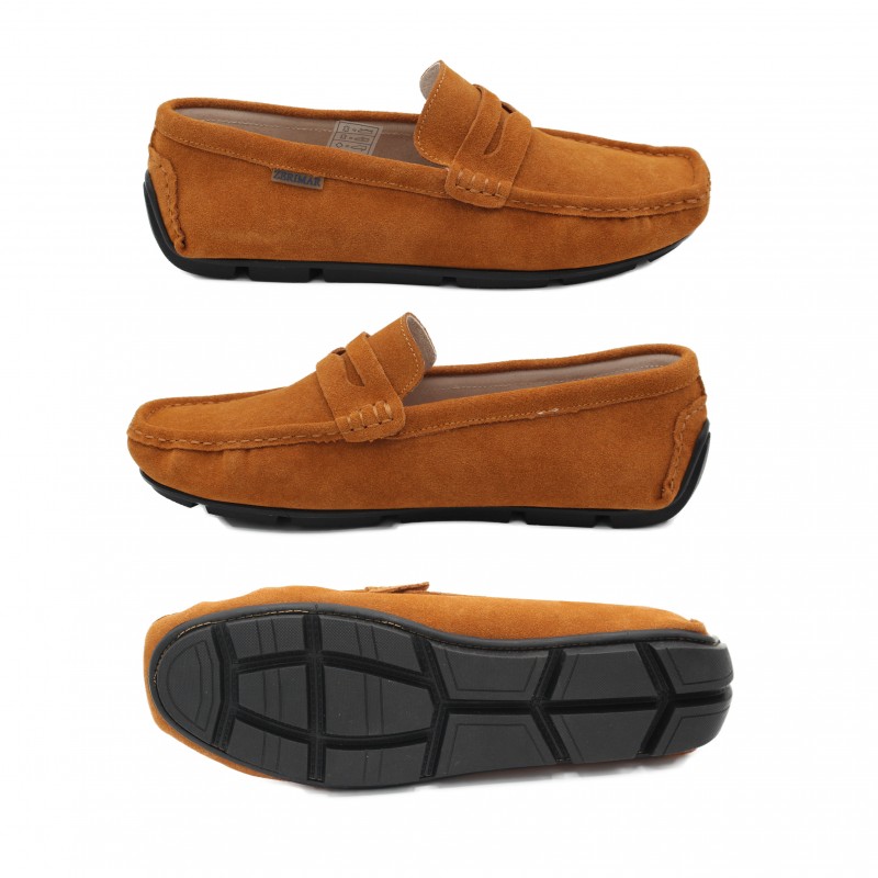 Zerimar Shoes Mocasines De Ante Natural Con Antifaz Modelo BONNY