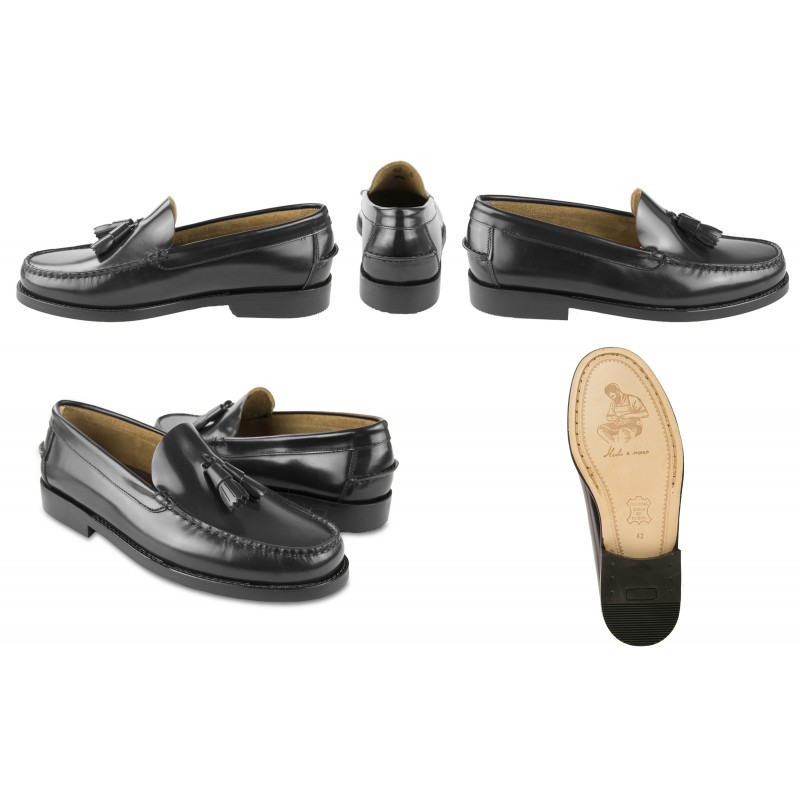Zerimar Shoes Mocasines De Hombre Con Borlas Y Suela De Cuero - Talla Plus