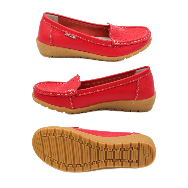 Zerimar Shoes Mocasines De Piel Con Detalle Grabado Rombos