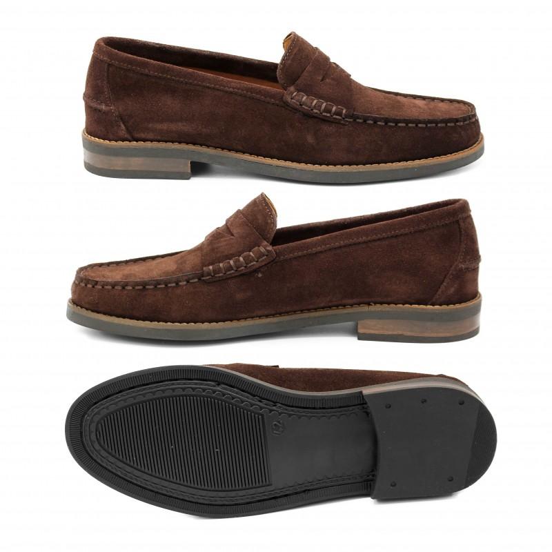 Zerimar Shoes Mocasines De Piel De Serraje Modelo GLAMO