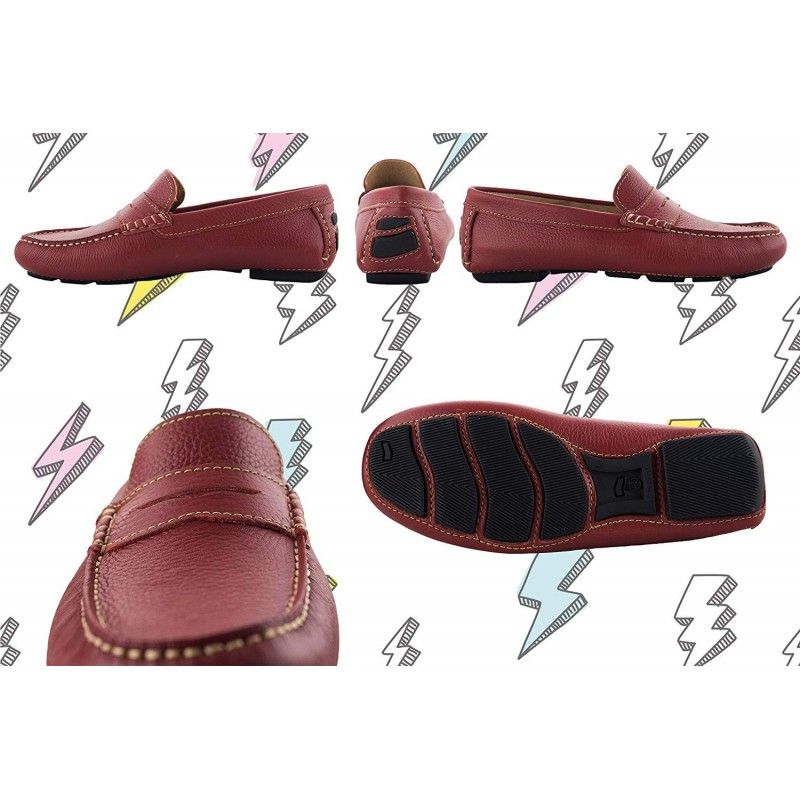 Zerimar Shoes Mocasines De Piel Para Hombre Con Antifaz