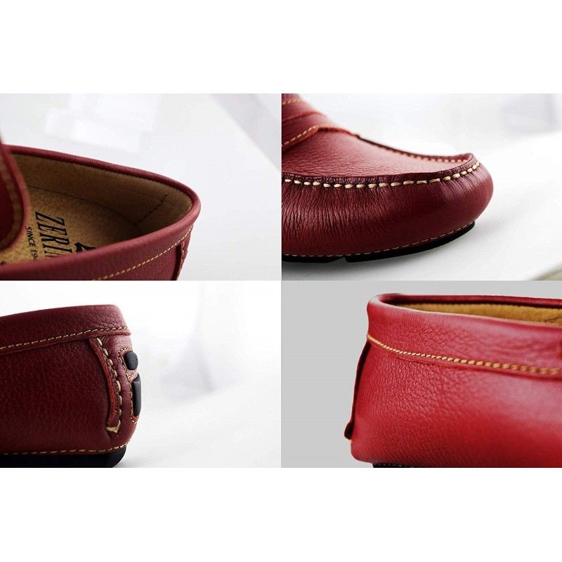 Zerimar Shoes Mocasines De Piel Para Hombre Con Antifaz