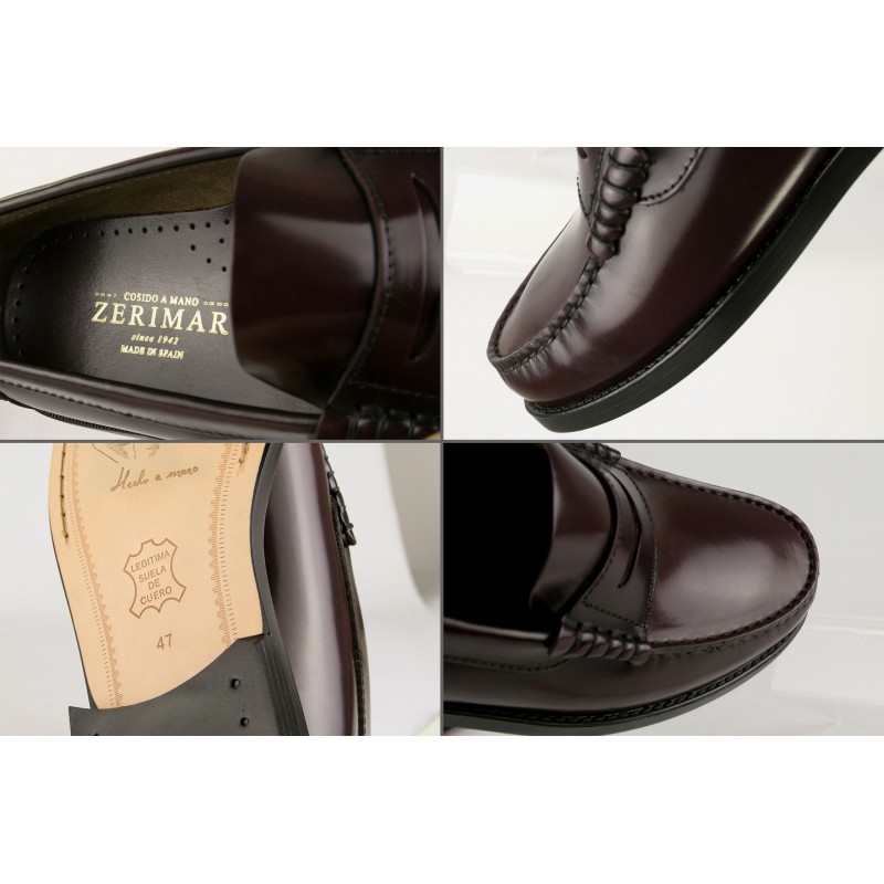 Zerimar Shoes Mocasines Negros De Piel Natural Con Antifaz TALLA PLUS