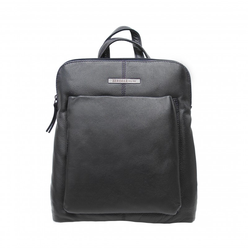 zerimar shoes Mochila de piel cremallera 30x8x25 cm