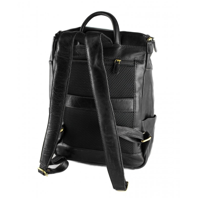 Zerimar Shoes Mochila De Piel Grabada Estilo Vintage Con Cierre De Cremallera