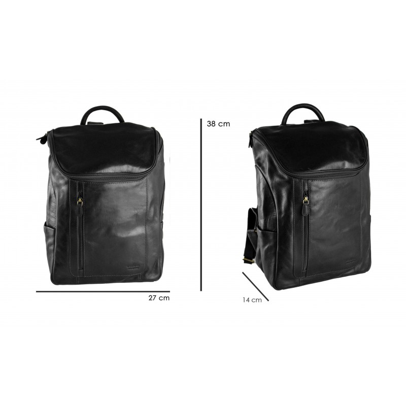 Zerimar Shoes Mochila De Piel Grabada Estilo Vintage Con Cierre De Cremallera