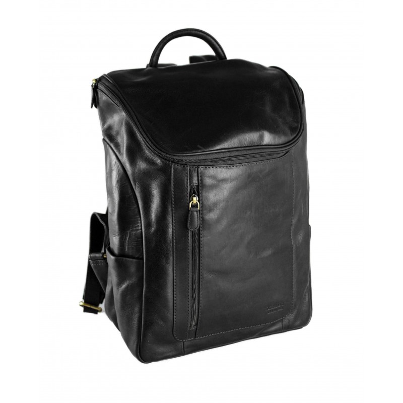 zerimar shoes Mochila de piel grabada estilo vintage con cierre de cremallera