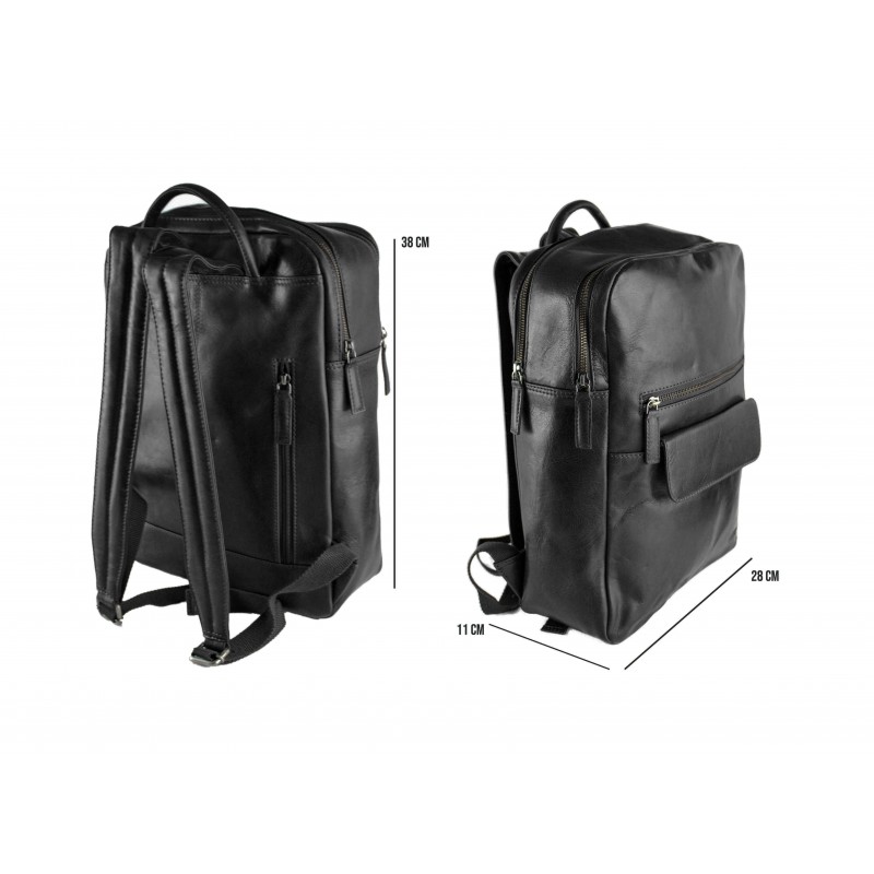 Zerimar Shoes Mochila De Piel Natural 38x28x11 Cm BLOKE