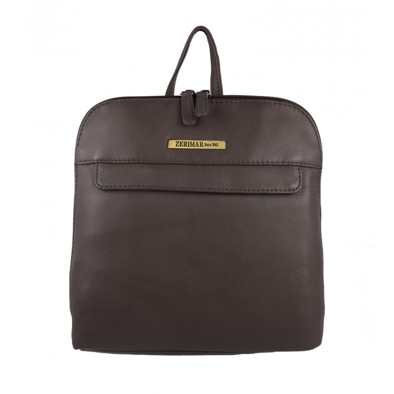 zerimar shoes Mochila de piel natural de mujer estilo casual 25x24x6 cm