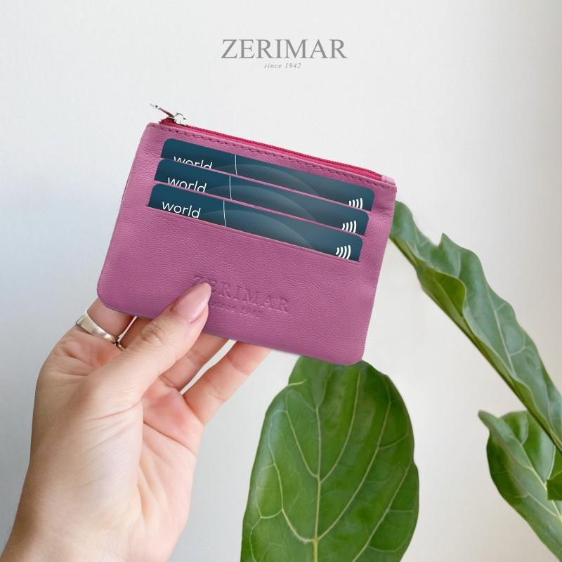 Zerimar Shoes Monedero De Piel Con Cremallera Y Llavero 8x10 5 Cm