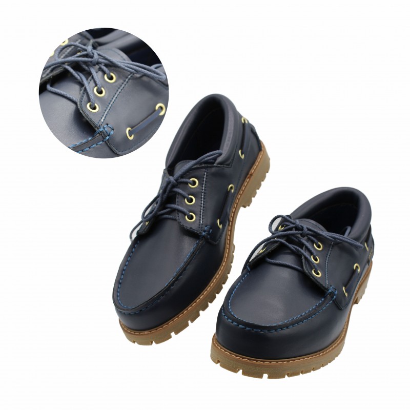 Zerimar Shoes Nauticos De Piel Con Cordones Modelo KANCHEN