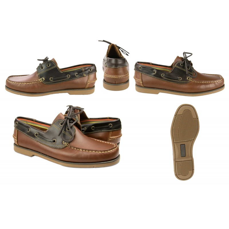 Zerimar Shoes Náuticos De Piel Ligeros Con Cordones Modelo BICO