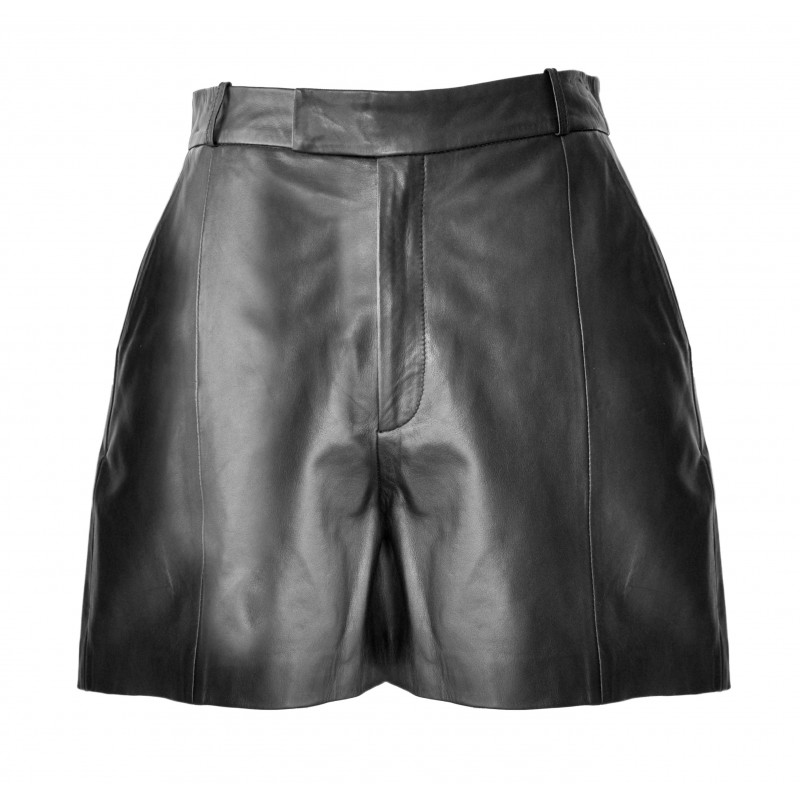 zerimar shoes Pantalones cortos de cuero - shorts con doble cierre