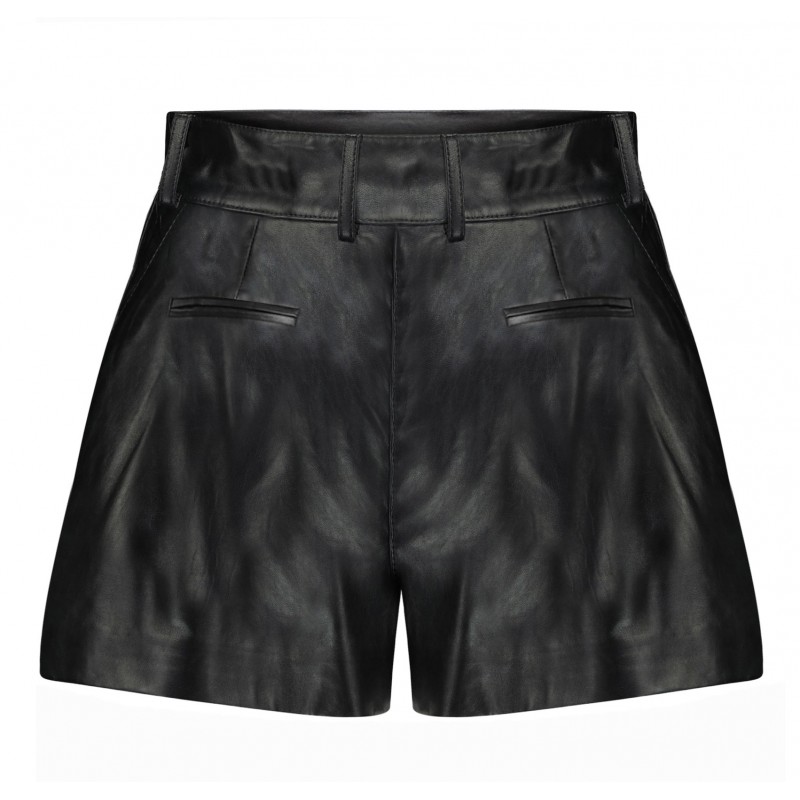 Zerimar Shoes Pantalones Cortos De Cuero - Shorts De Pinza