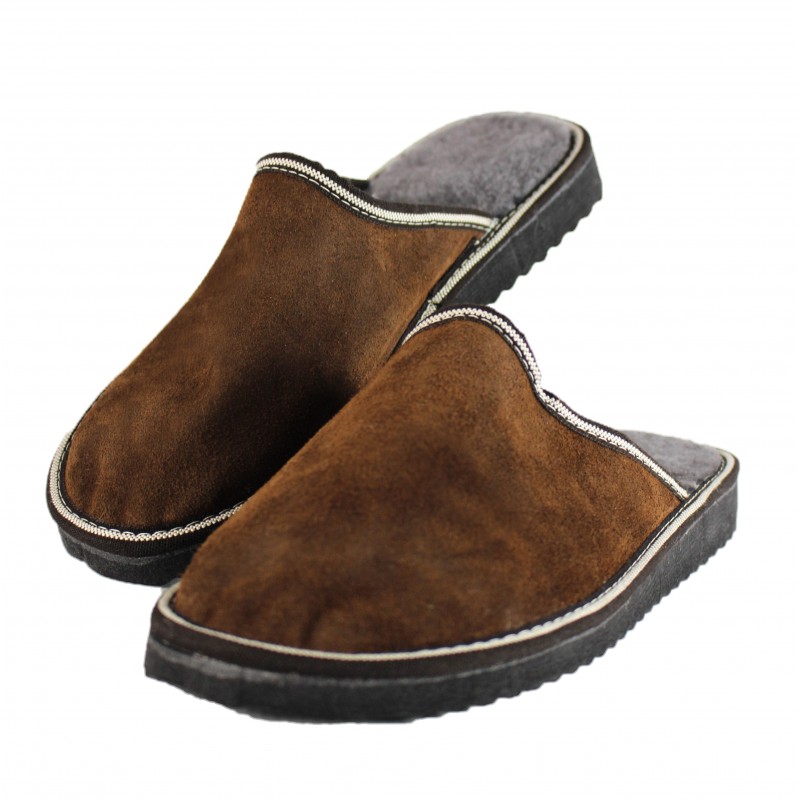 Zerimar Shoes Pantuflas De Piel Double Face Para Estar Por Casa