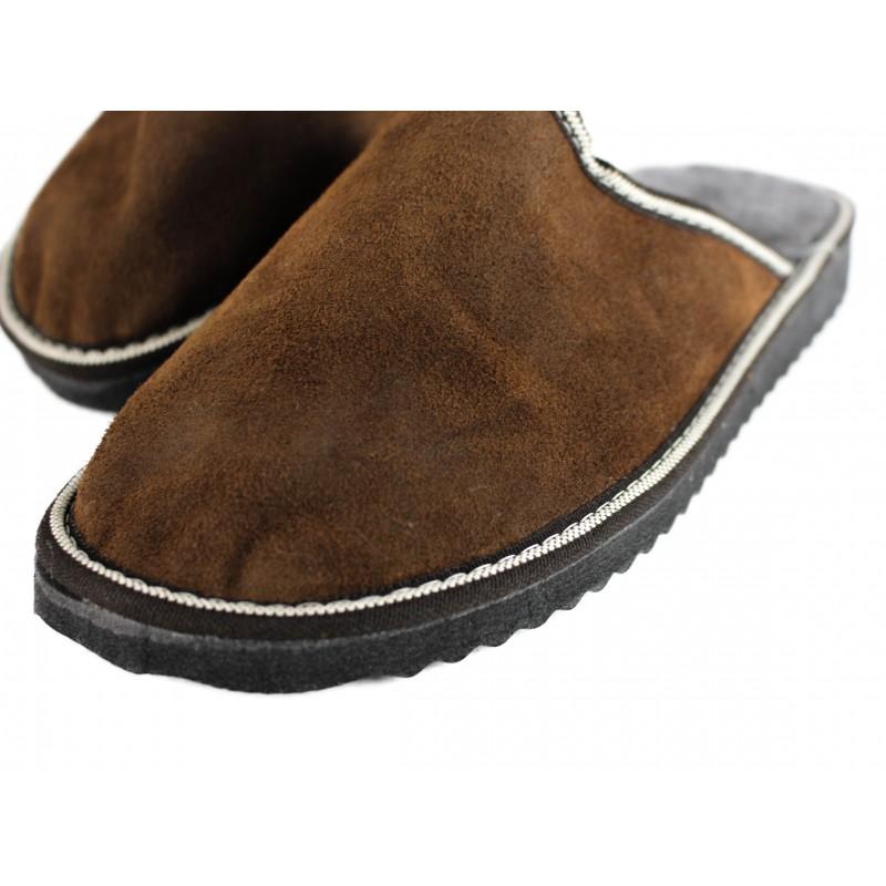 Zerimar Shoes Pantuflas De Piel Double Face Para Estar Por Casa