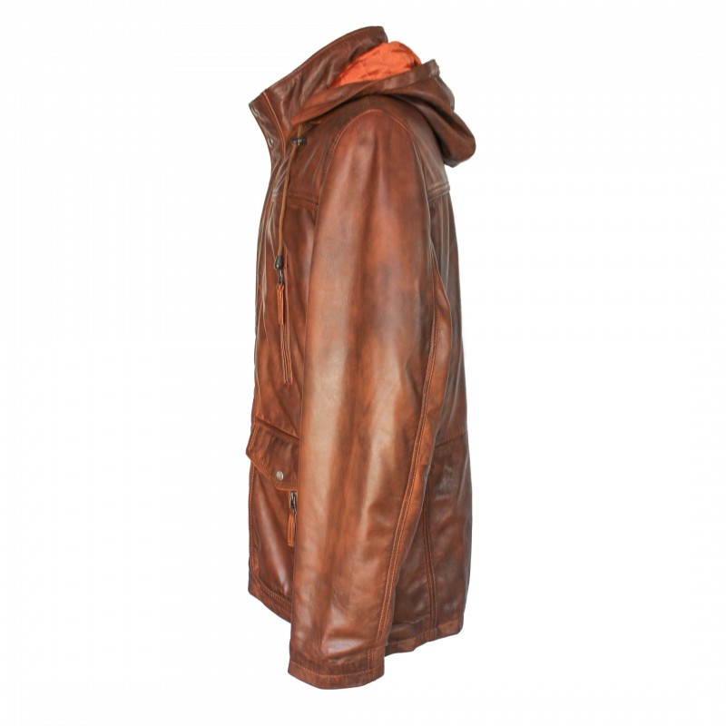 Zerimar Shoes Parka De Piel Con Capucha Removible MASERTO