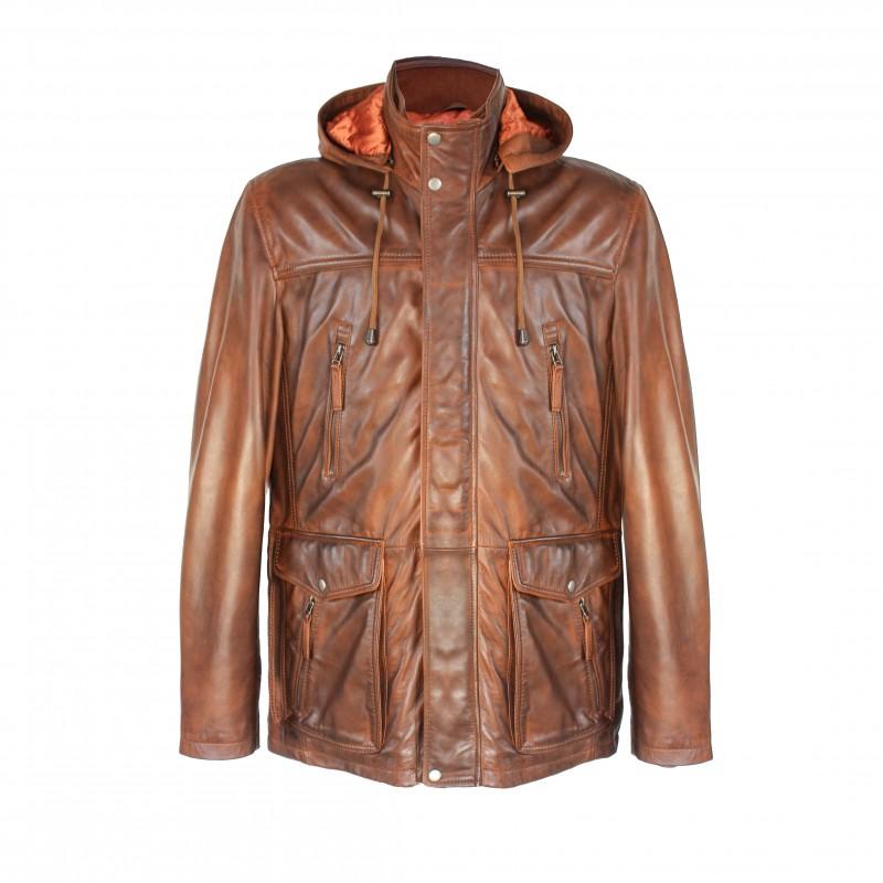 zerimar shoes Parka de piel con capucha removible MASERTO