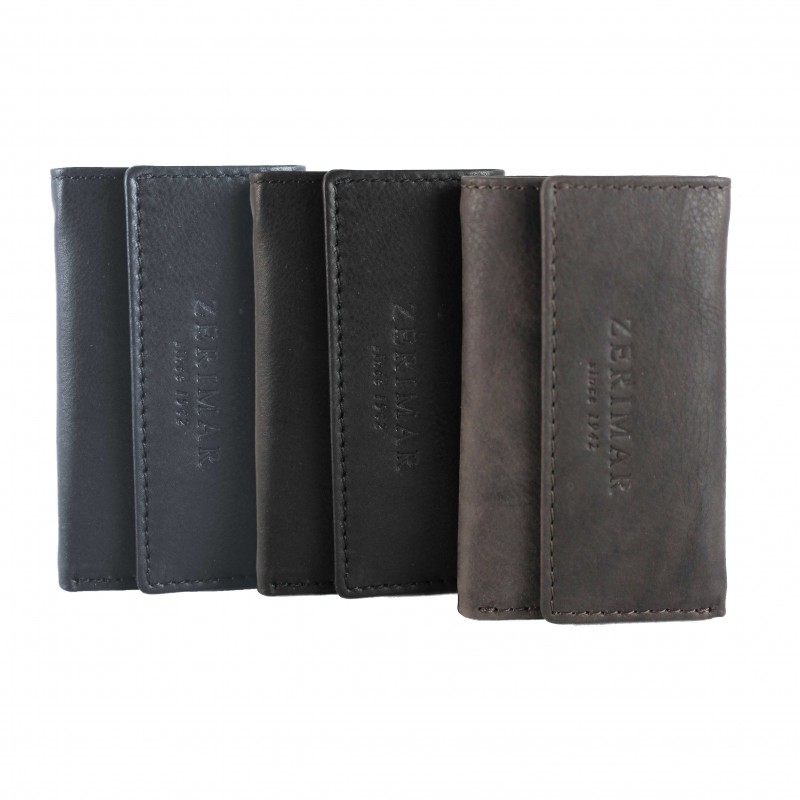 Zerimar Shoes Porta Llaves De Piel Con Bolsillo De Cremallera 10x7 Cm