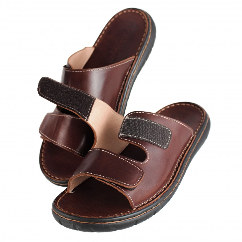 Zerimar Shoes Sandalia De Piel Ajustable Con Velcro Modelo JOUSKA