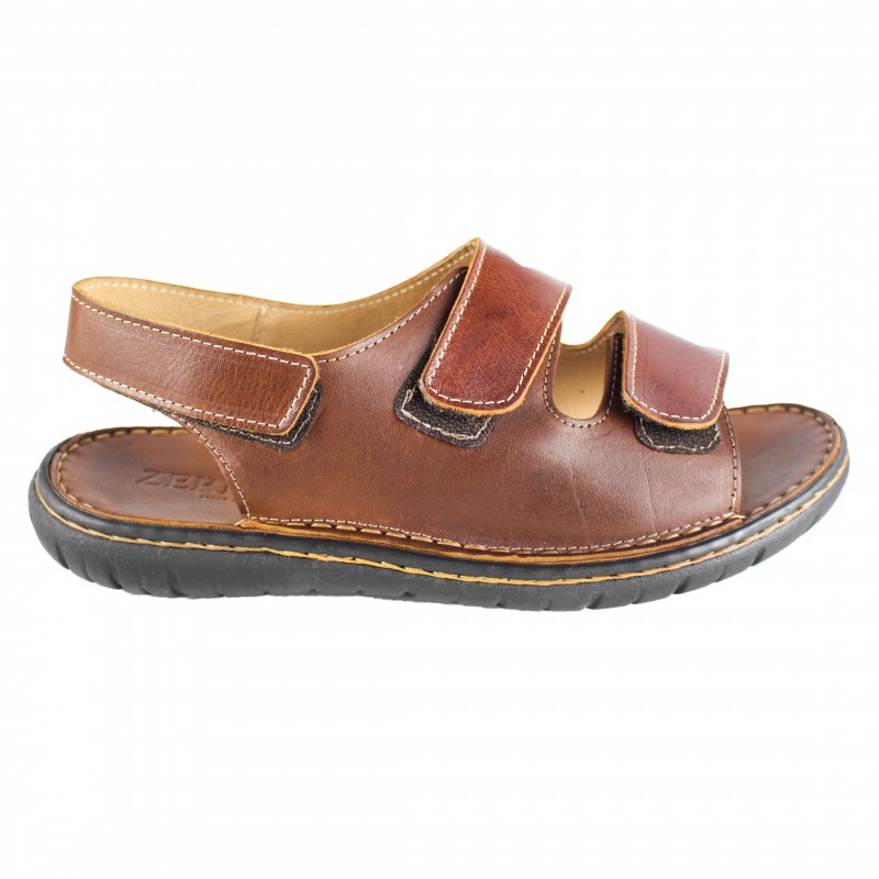 Zerimar Shoes Sandalia De Piel Ajustable Con Velcro Modelo JUKONO