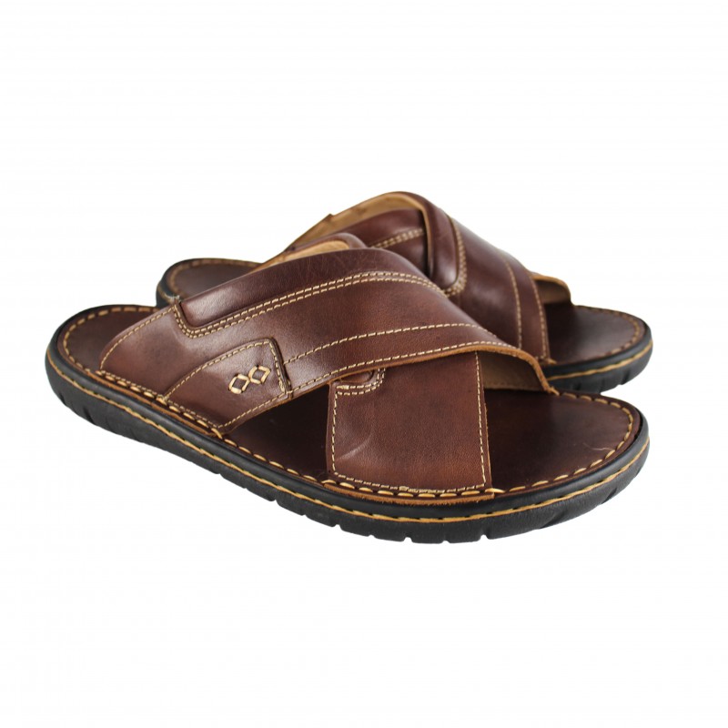 Zerimar Shoes Sandalia De Piel Cruzada Modelo JAMADA