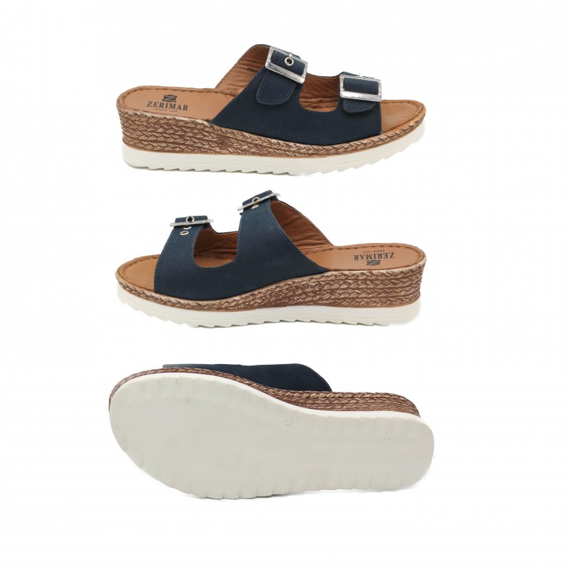 Zerimar Shoes Sandalias Con Hebilla De Piel Modelo NONE