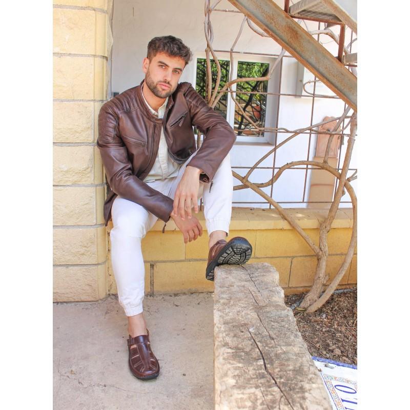 Zerimar Shoes Sandalias De Hombre De Piel De Trekking O Senderismo