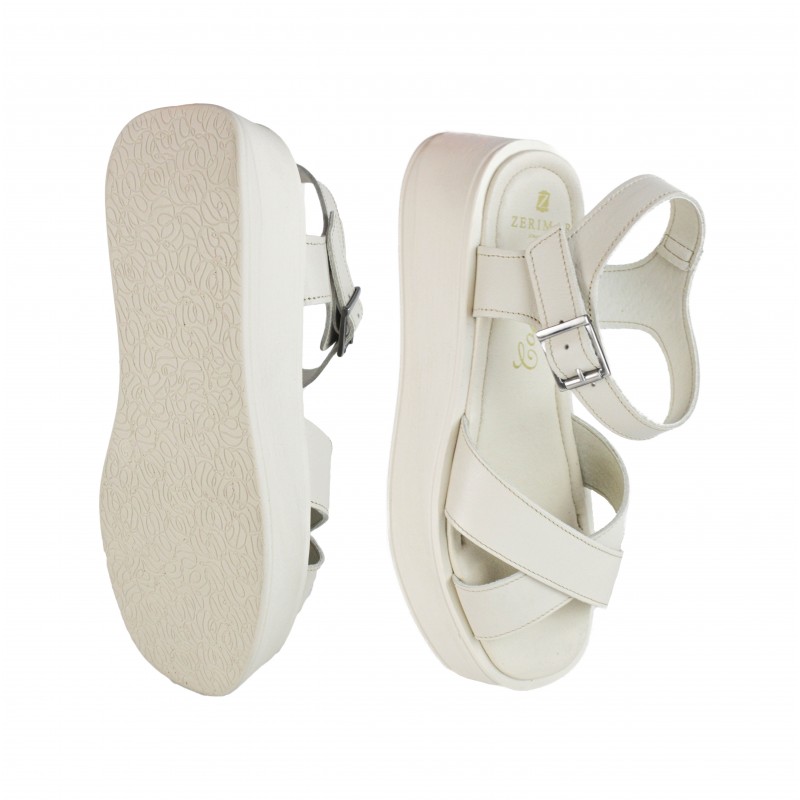 Zerimar Shoes Sandalias De Piel Con Plataforma Modelo NFT