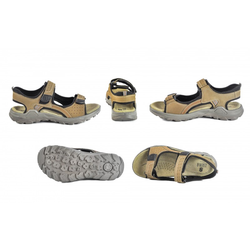 Zerimar Shoes Sandalias De Piel MOUNTAIN Con Cierre De Velcro